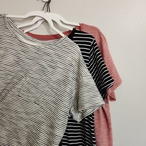Bundle of 3 Old Navy Women's Striped T Shirts Size XL